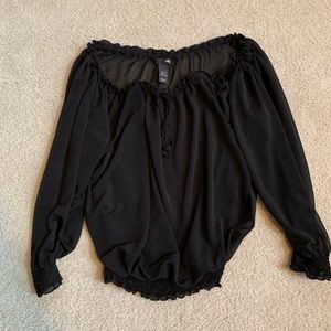H&M Loose Blouse black